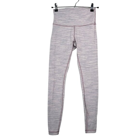 Lululemon Wunder Under legging Size 6 Heathered Pink &‎ Gray - Picture 1 of 7